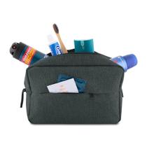 Nécessaire Poliéster Grande com Alça e Zíper 3L Preto para Viagem e Organização Nécessaire Poliéster Grande com Alça e Zíper 3L Preto para Viagem e Organização