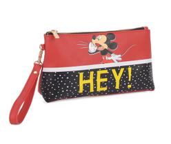 Necessaire Porta Objetos Alça Pulso Mickey Luxcel Vermelho