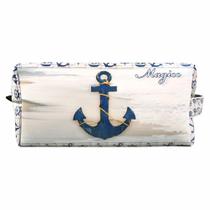 Necessaire Praia Feminina Âncora Azul Marinho, Magicc Necessaire Praia Feminina Âncora Azul Marinho, Magicc
