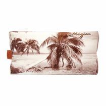 Necessaire Praia Feminina Coqueiros Marrom, Magicc