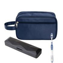 Nécessaire Premium Executiva Nylon Com Porta Escova De Dente