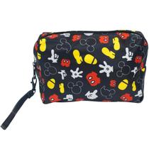Necessaire Preto Partes Corpo Mickey 13x21x28cm - Disney