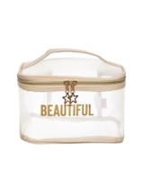 Necessaire Qualis Transparente Grande Ns2310 - Branco