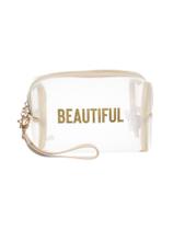 Necessaire Qualis Transparente Pequena Ns2309 - Branco