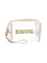 Necessaire Qualis Transparente Pequena Ns2309 - Branco