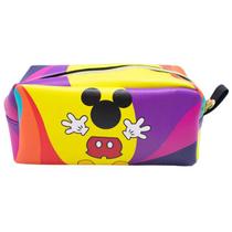 Necessaire retangular formato mickey 12x11x24cm 90 anos - disney