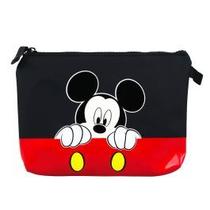 Necessaire retangular mickey assinatura 15x3x21cm - disney