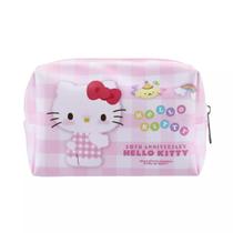 Necessaire retangular modelo sanrio hello kitty 50 anos. miniso 16 x 9 x 10 cm.