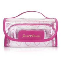 Necessaire Rocambole Transparente Jacki Design - Love Pink Necessaire Rocambole Transparente Jacki Design - Love Pink