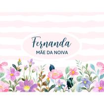 Necessaire Tecido Personalizada com Nome Impermeável Bolsa Feminina Presente Estampa Casamento