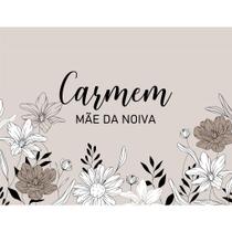 Necessaire Tecido Personalizada com Nome Impermeável Bolsa Feminina Presente Estampa Casamento
