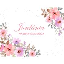 Necessaire Tecido Personalizada com Nome Impermeável Bolsa Feminina Presente Estampa Casamento