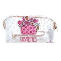 Necessaire Transparente Com Desenhos e Ziper