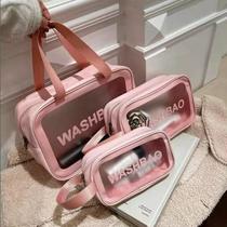 Necessaire Transparente Organizador Maquiagem Kit 3 Pecas Necessaire Transparente Organizador Maquiagem Kit 3 Pecas