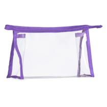 Necessaire Transparente Pequena Para Viagem - Roxo