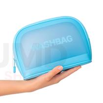 Necessaire Transparente PVC Impermeável Viagem Maquiagem Zíper Resistente