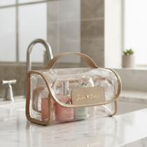 Necessaire Transparente Rocambole Jacki Design Love Dourada Coração Necessaire Transparente Rocambole Jacki Design Love Dourada Coração