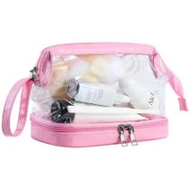 Necessaire Unissex Transparente com Dois Bolsos e Alça Necessaire Unissex Transparente com Dois Bolsos e Alça