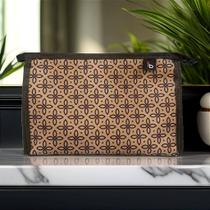 Necessaire Versátil - Estampa Clássica Marrom para Organização