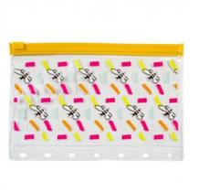 Necessaire ziplock p frases cores e amores abelha38785