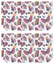 Necessarie Carteira Borboletas Fundo Branco - Sintético Doll