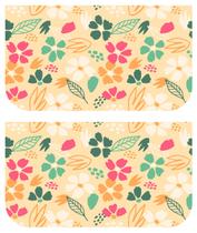 Necessarie Carteira Flores Fundo Amarelo - Sintético Doll