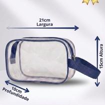 Necessarie Transparente Organizador plástico PVC 020mm Enfermagem Maquiagem Academia Escola Viagem Aeroporto
