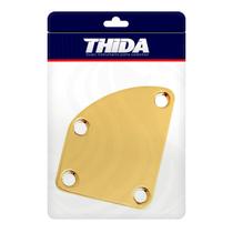 Neck Plate Dourado Assimétrico Curvo Para Guitarra e Baixo 4 Parafusos Neck Plate Dourado Assimétrico Curvo Para Guitarra e Baixo 4 Parafusos