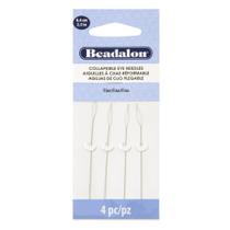 Needles Beadalon 700F-102, olho dobrável, 2,5 cm, pacote com 4