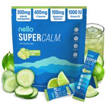 Nello SuperCalm Mistura em Pó para Bebida Auxiliar do Sono Sabor Pepino e Limão 20 sachês