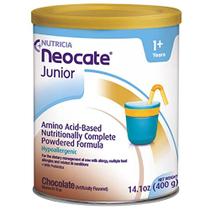 Neocate Junior - Fórmula Hipoalergênica em Pó, À Base de Aminoácidos e Júnior - Chocolate - 14,1 Oz Can