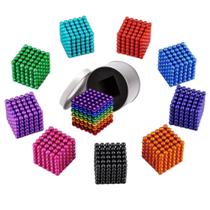 Neocube Colorido Cubo Bolas 5mm Magnético Imã Neodímio Com Latinha Para Guardar