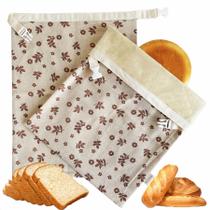 NEOHANA Kit com 2 Sacos Reutilizáveis de Cera de Abelha para Pão 32 x 41 cm NEOHANA Kit com 2 Sacos Reutilizáveis de Cera de Abelha para Pão 32 x 41 cm