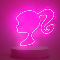 Neon Barbie Led logo painel luminaria decoração Festa Neon Barbie Led logo painel luminaria decoração Festa