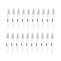 Neon Glow Neon Indicator Lamps, Lâmpadas de Brilho com Resistência, 220V, 6x16mm, 20Pcs