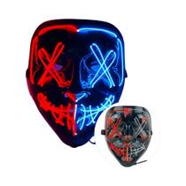 Neon LED Máscara De Halloween Brilhante Horror Masquerade Party Light up Dark Masque