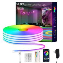 Neon Rope Lights MFWW 10m RGB LED Strip App Control à prova d'água Neon Rope Lights MFWW 10m RGB LED Strip App Control à prova d'água