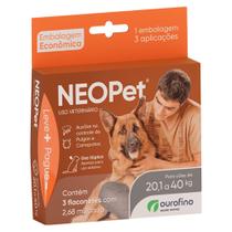Neopet Antipulgas E Carrapatos Cães 20 A 40kg 3 Flaconetes