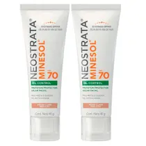Neostrata Minesol Oil Control Kit com 2 Unidades Protetor Solar Facial com Cor FPS70 Médio Claro 40g