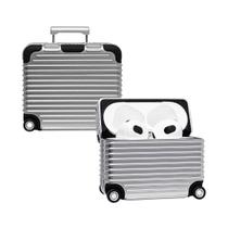 NERDCASE, Capa Mala de Viagem com Adesivos, Compatível com AirPods Pro, Prata