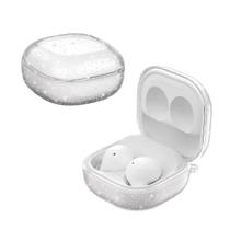 NERDCASE, Case Silicone Transparente com Glitter, Compatível com Galaxy Buds FE/2/Pro/Live