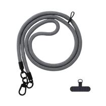 NERDCASE, Cordão Salva Celular Universal, Reforçado, Cinza Escuro