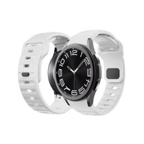 NERDCASE, Pulseira de Silicone, Compatível com Samsung Galaxy Watch 20mm, Branco