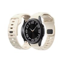 NERDCASE, Pulseira de Silicone, Compatível com Samsung Galaxy Watch 22mm, Bege
