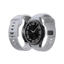 NERDCASE, Pulseira de Silicone, Compatível com Samsung Galaxy Watch 22mm, Cinza