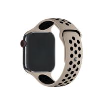 NERDCASE, Pulseira NK Furadinha, Compatível com Apple Watch, 38/40/41mm, Bege/Preto