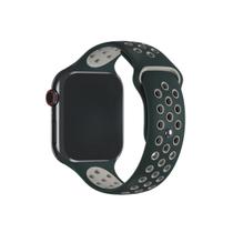 NERDCASE, Pulseira NK Furadinha, Compatível com Apple Watch, 42/44/45/49mm, Verde Verti e Cinza