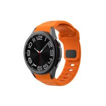 NERDCASE, Pulseira Resistente, Compatível com Samsung Galaxy Watch 4, 5 e 6, Silicone, 40mm-47mm, Laranja