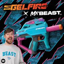 Nerf Blaster Pro Gelfire X MrBeast Full Auto com 20.000 cartuchos Bolinhas gel com BATERIA RECARREGAVEL