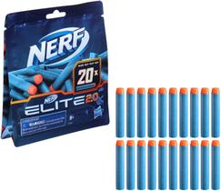 Nerf elite 2.0 dardos originais azul/laranja 2o unidades